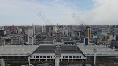城市航拍河南郑州 城市宣传片地标建筑